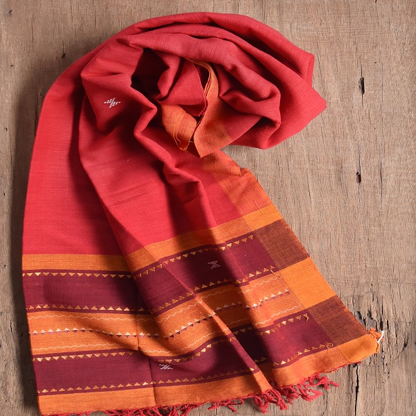 Handmade Eri Silk & Cotton Dupatta 